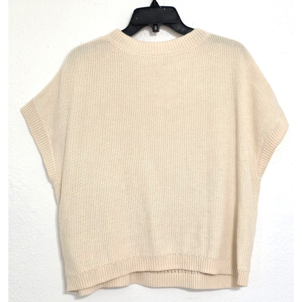 POETRY Crochet Stitch Organic Cotton Sweater Ecru 12 - Picture 3 of 10